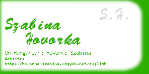 szabina hovorka business card